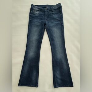 Diesel Low Boot Women's Dark Wash Flared Jeans - Classic Blue Size 27/30